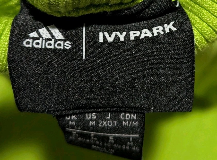 Adidas Ivy Park Halls Of Ivy Turtleneck Rib Bodysuit Slime Green Women’s Sz M