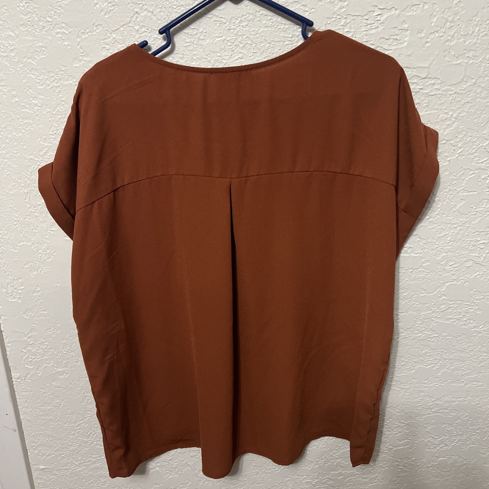 Isela burnt orange with button sides top size XL