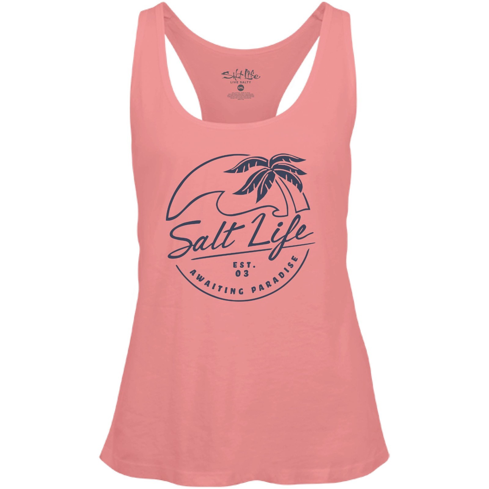 New Salt Life Shady Dreams Razorback Tank Live Salty Saltlife Punch Adult L NWT