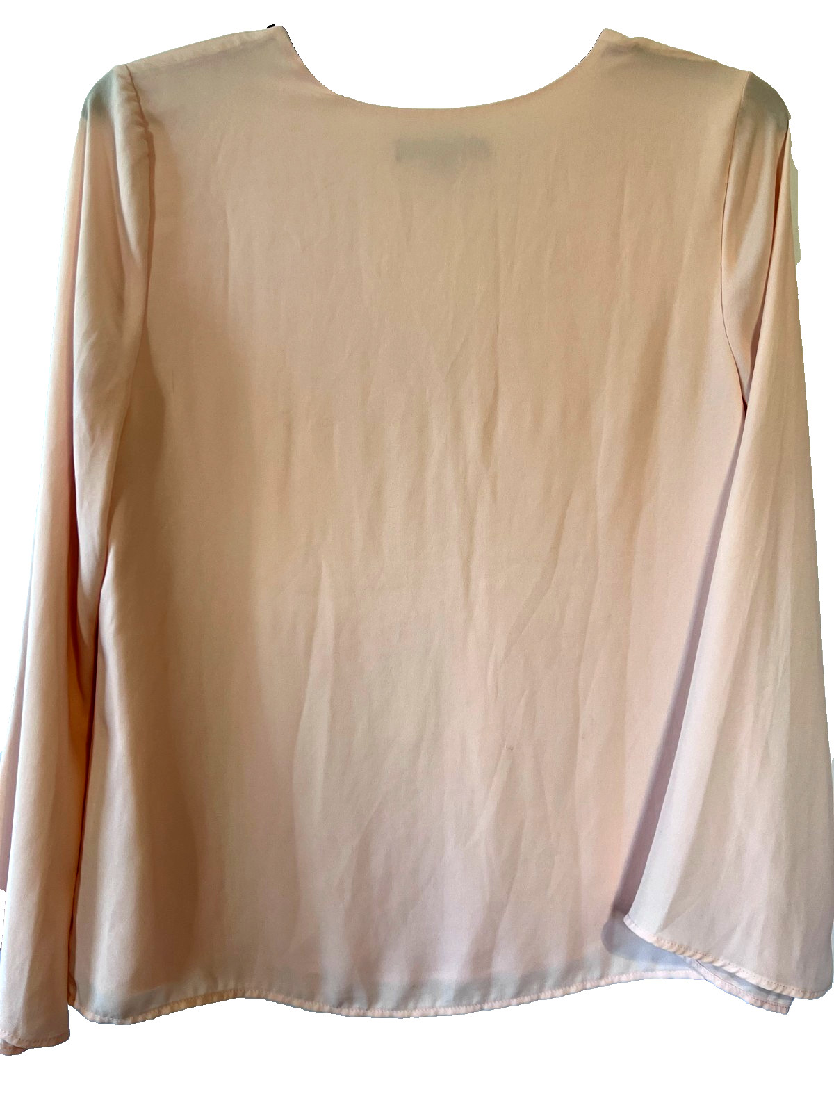 Versona ladies Pale Pink Blouse with long flutter sleeves Size Large