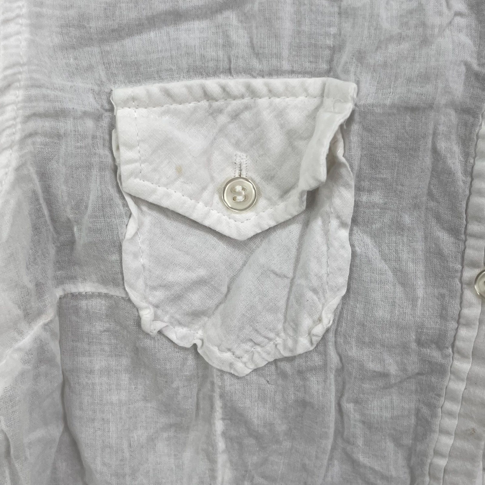 JAK Western Shirt Womens Small White Cotton Cowgirl Riding Rancher Made In USA