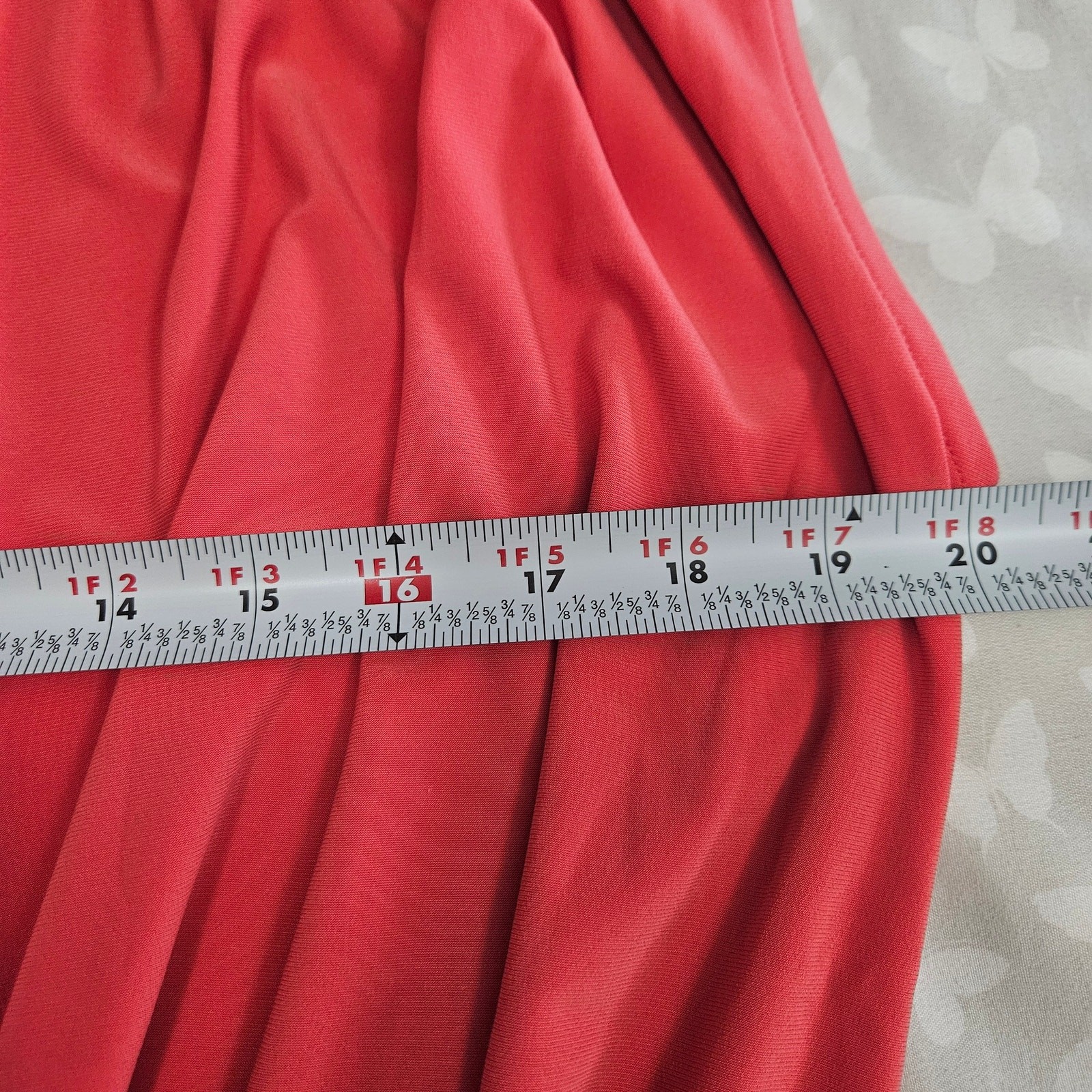 NWT Express Coral Pink Drape Neck Ruched Waist Top S Minimalist Preppy Normcore
