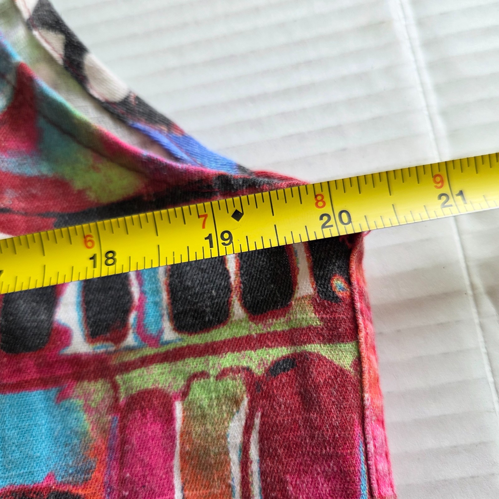 Vtg Chico’s Sleeveless Jacket Vest Vibrant Multicolored Big City Print Size 1