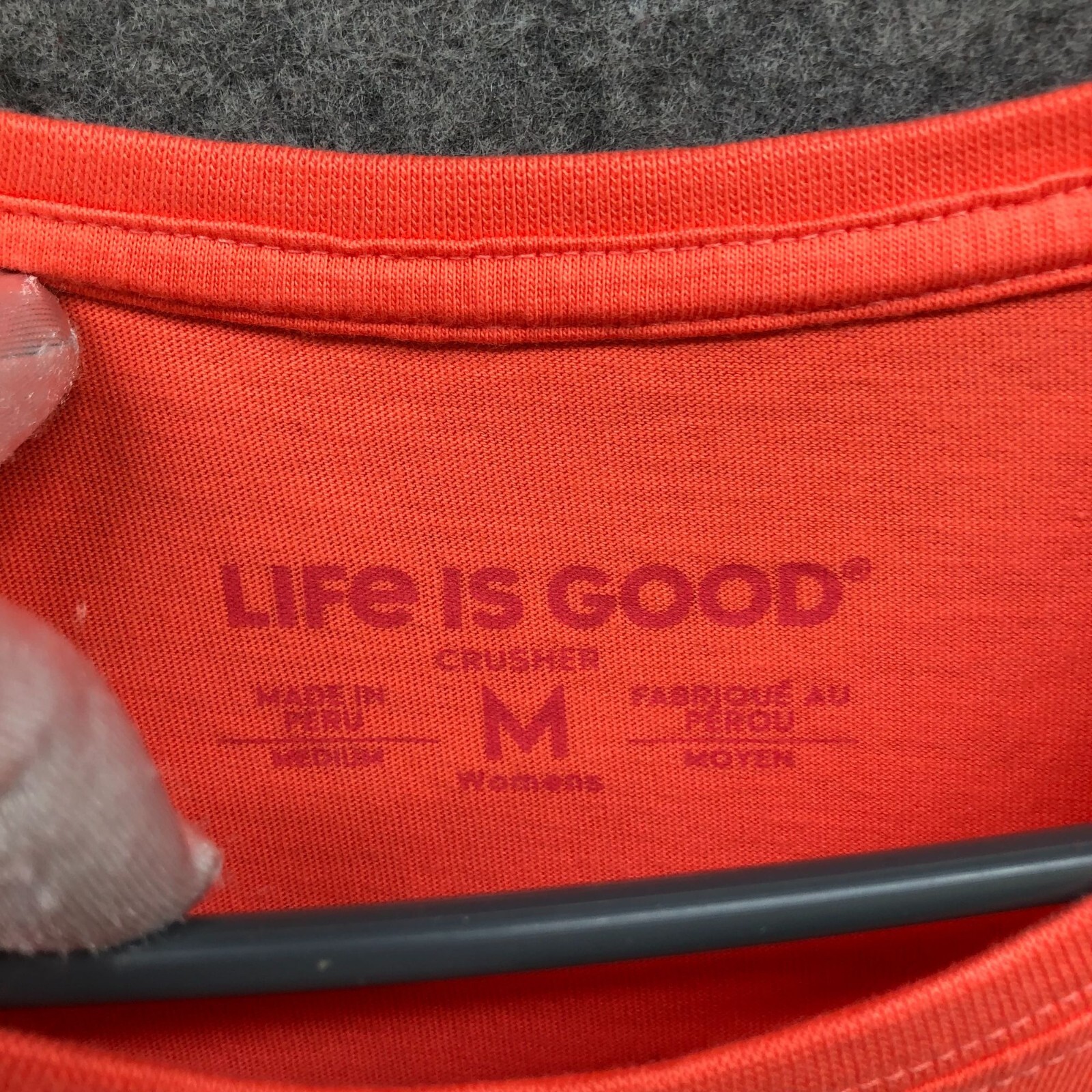 Life Is Good Crusher T Shirt Womens M Keep It Simple Summer Sandal Orange