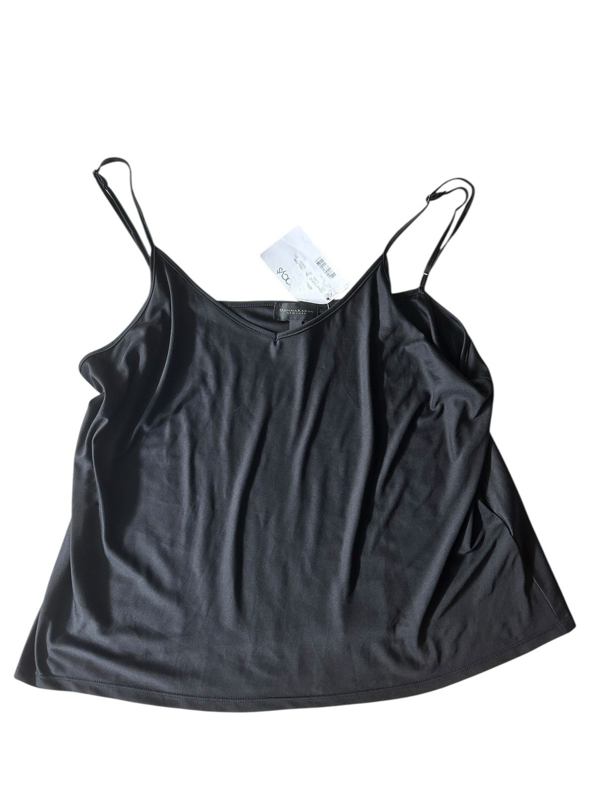 Donna Karan Camisole L Black Lightweight Stretchy Adjustable Straps