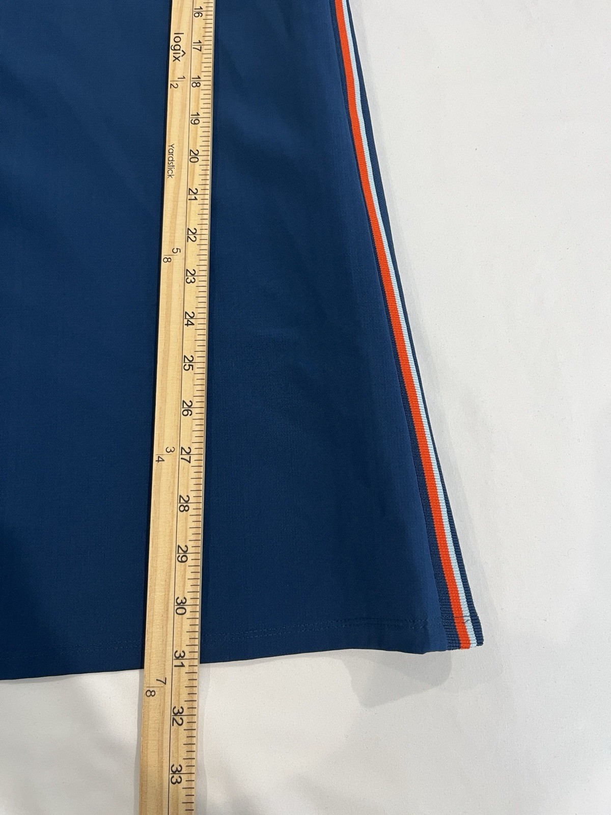 Gianni Bini Navy sleeveless tank red white XS orange piping along the side seams