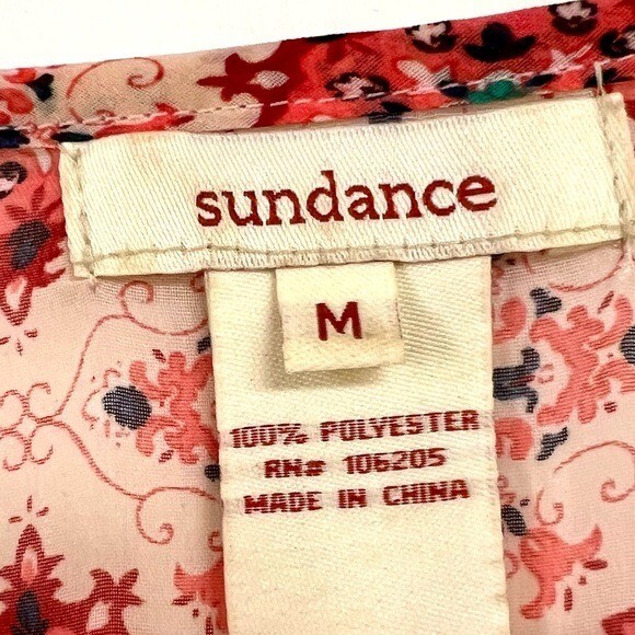 Sundance Gypsy Print Romantic Flowy Medallion Women’s Blouse Top Size M boho