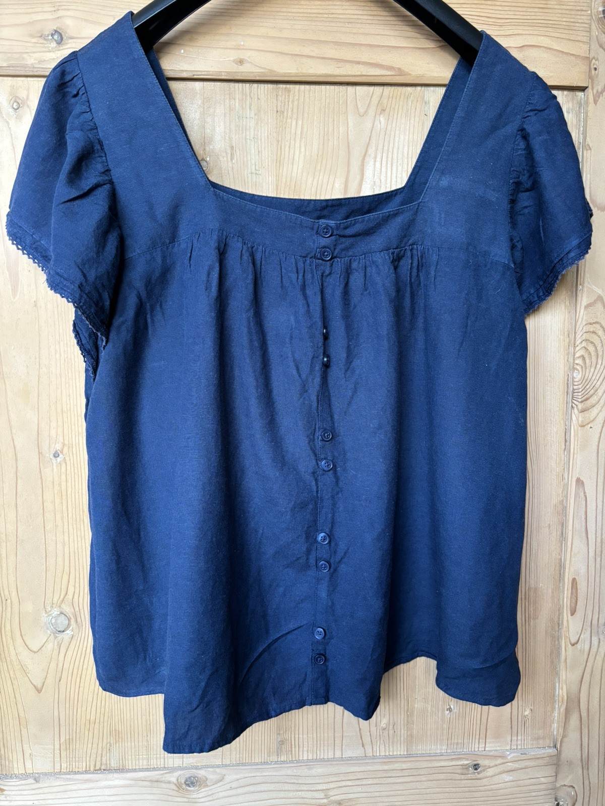 NEXT Top navy blue cap sleeve top size 20 Good condition