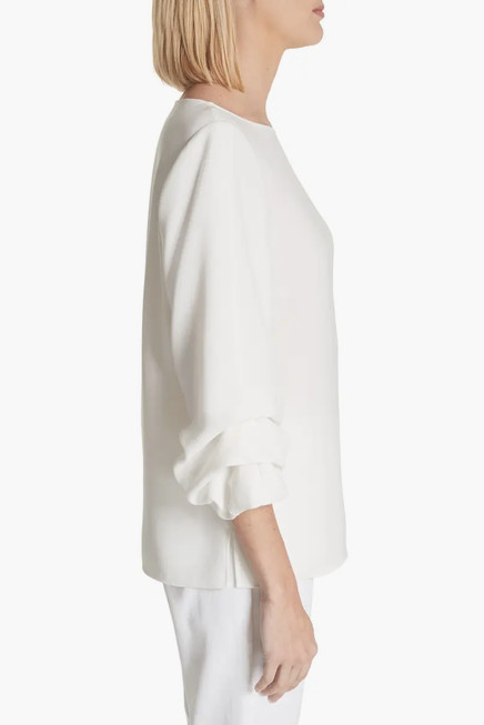 NWT Lafayette 148 New York XS Winston Finesse Crepe Blouse Top Women’s $398