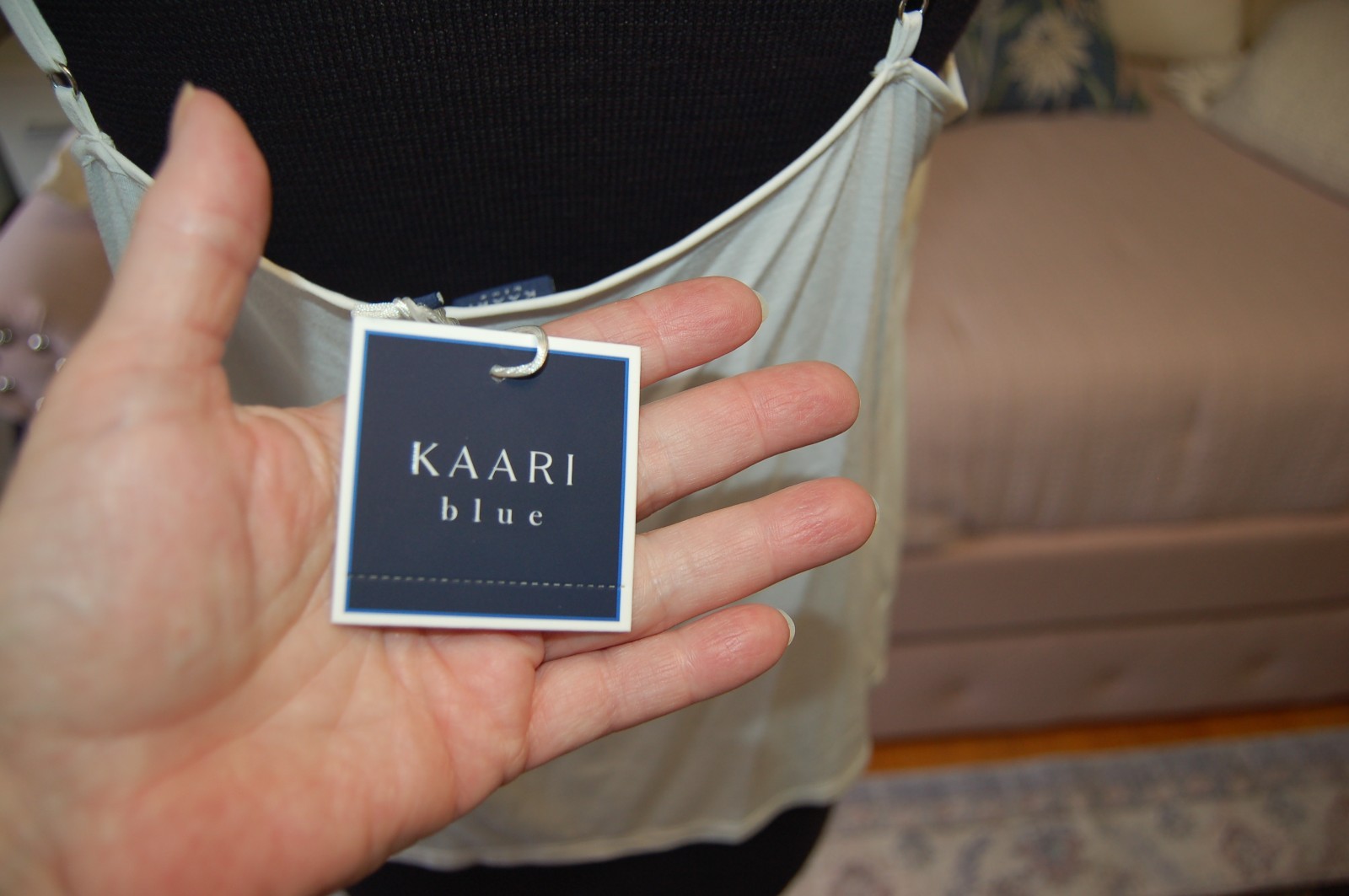 Kaari Blue Women’s XL Tank Camisole with Tiered Front and Adjustable Straps NEW