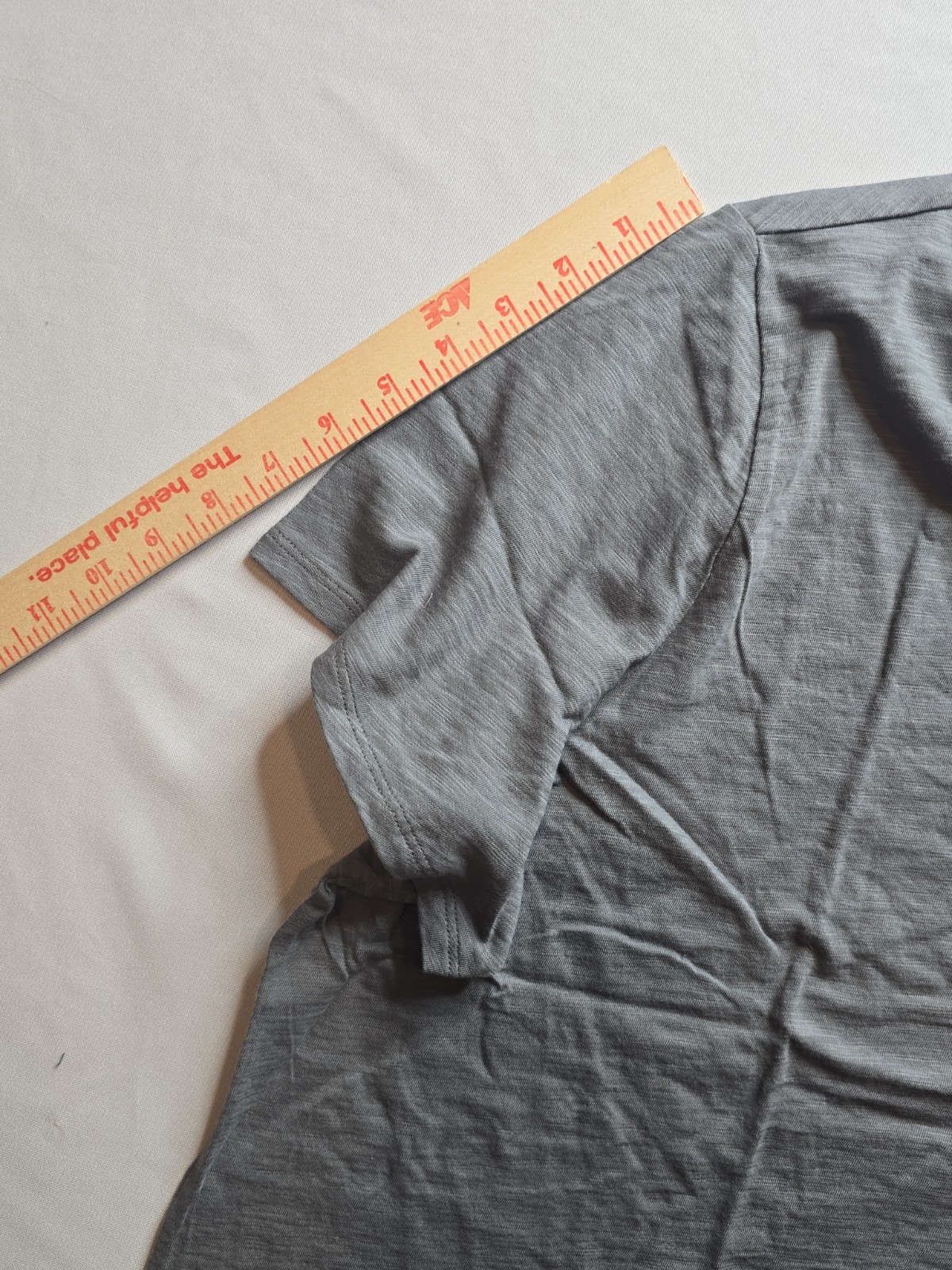 OLD NAVY EveryWear V-Neck Slub-Knit Cotton T-Shirt- Gray-Size XXL