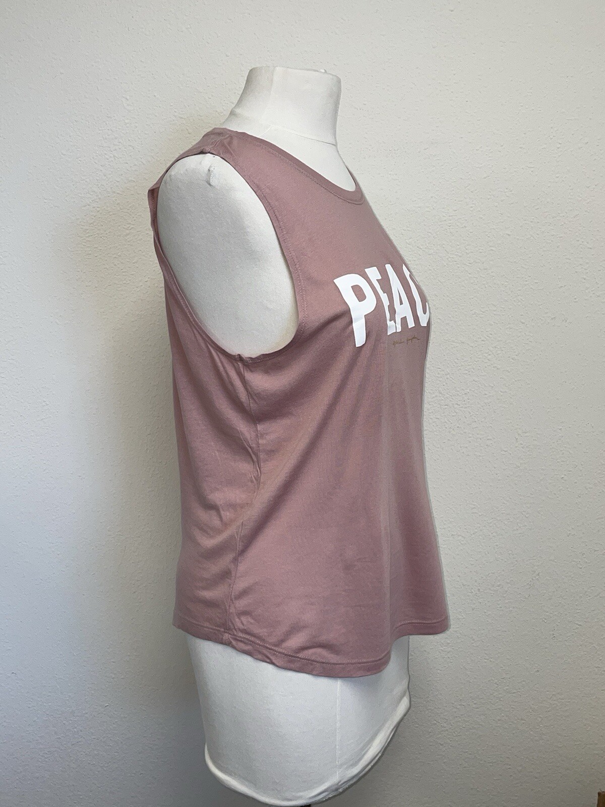 Spiritual Gangster Pink Peace Lightweight Sleeveless Yoga Muscle Tank Top