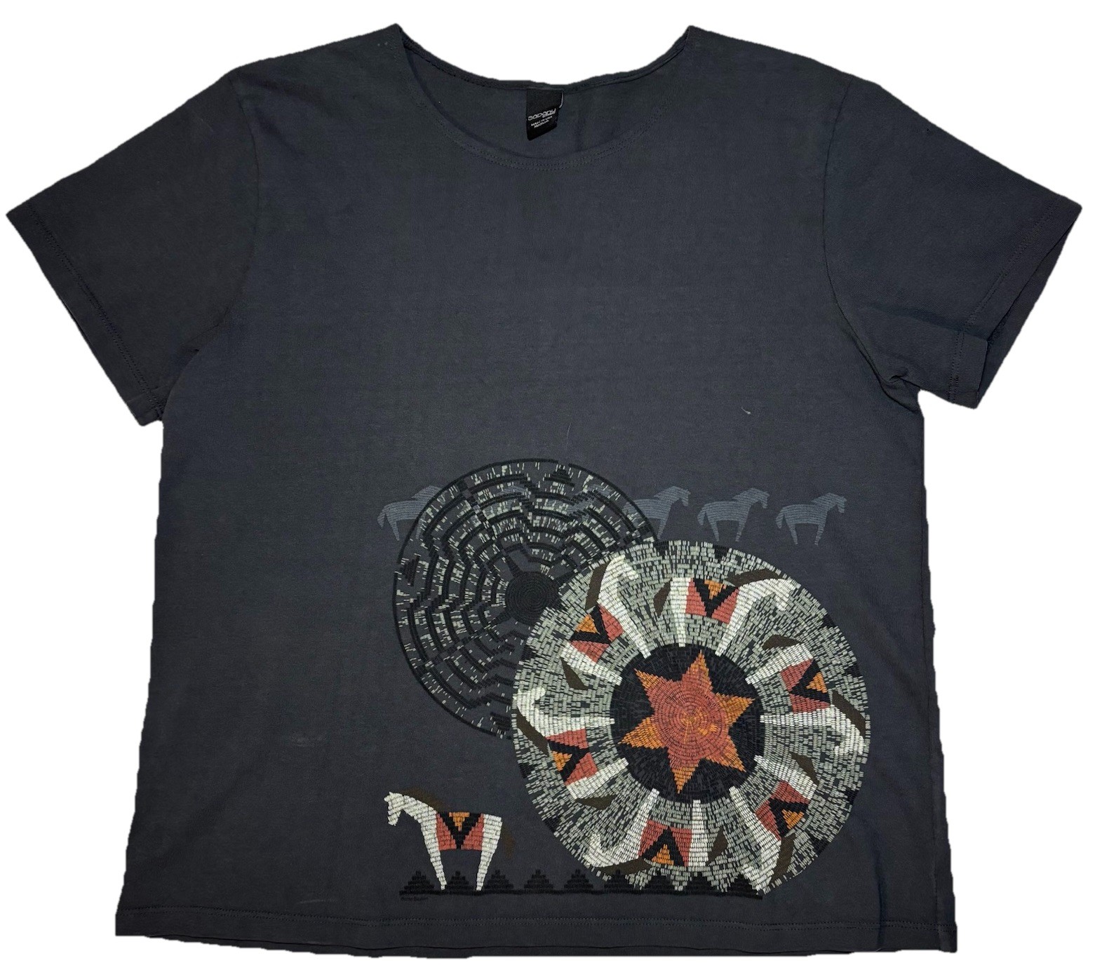 Sabaku Art To Wear Southwestern Animals T Shirt Cotton Western Native Size M