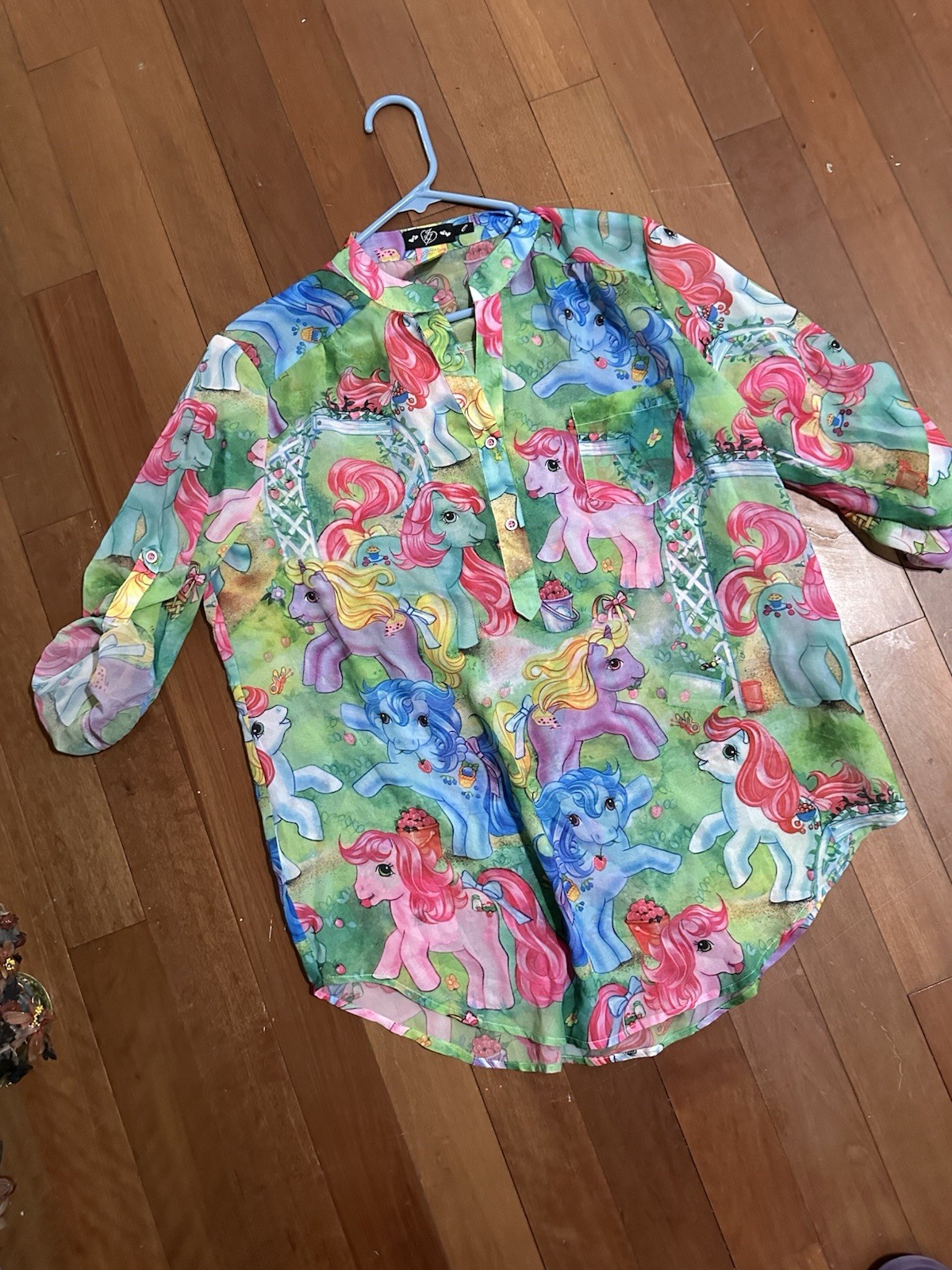 HTF! My Little Pony lightweight Layer Shirt MLP light G1 Adult Blouse Large L