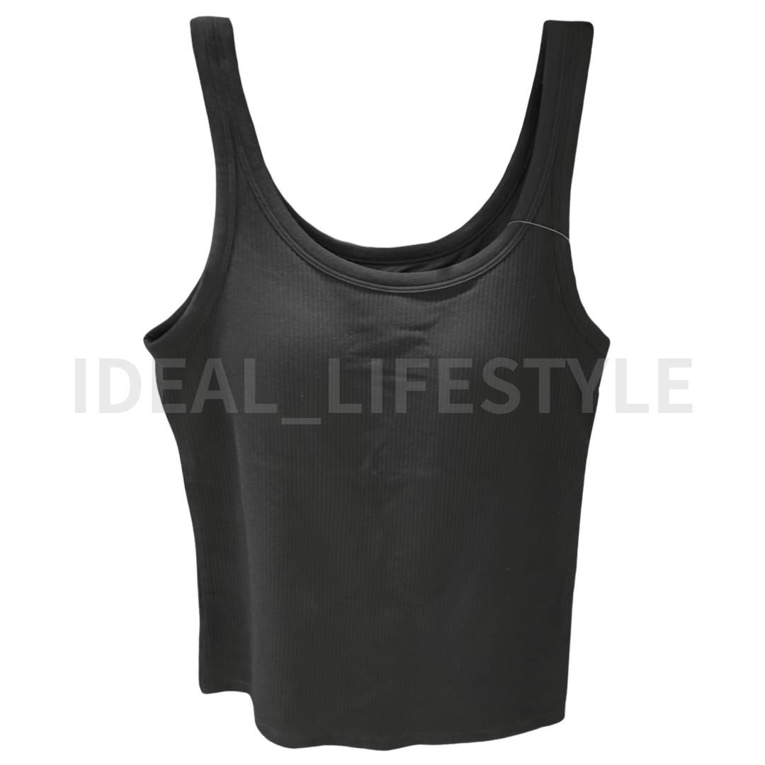 UNIQLO AIRism Cotton Bra Sleeveless Top S-4XL with Cups Tank Women 473993 NWT