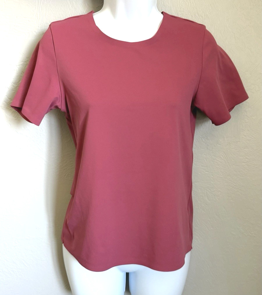 Victoria’s Secret Elevate T Shirt Womens Large Deep Rose Short Sleeve Stretchy