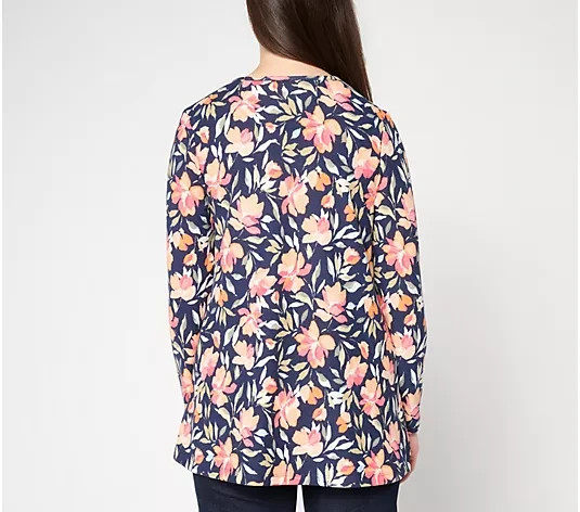 Denim & Co. Regular Printed Heavenly Jersey Swing Tunic NWT A715779