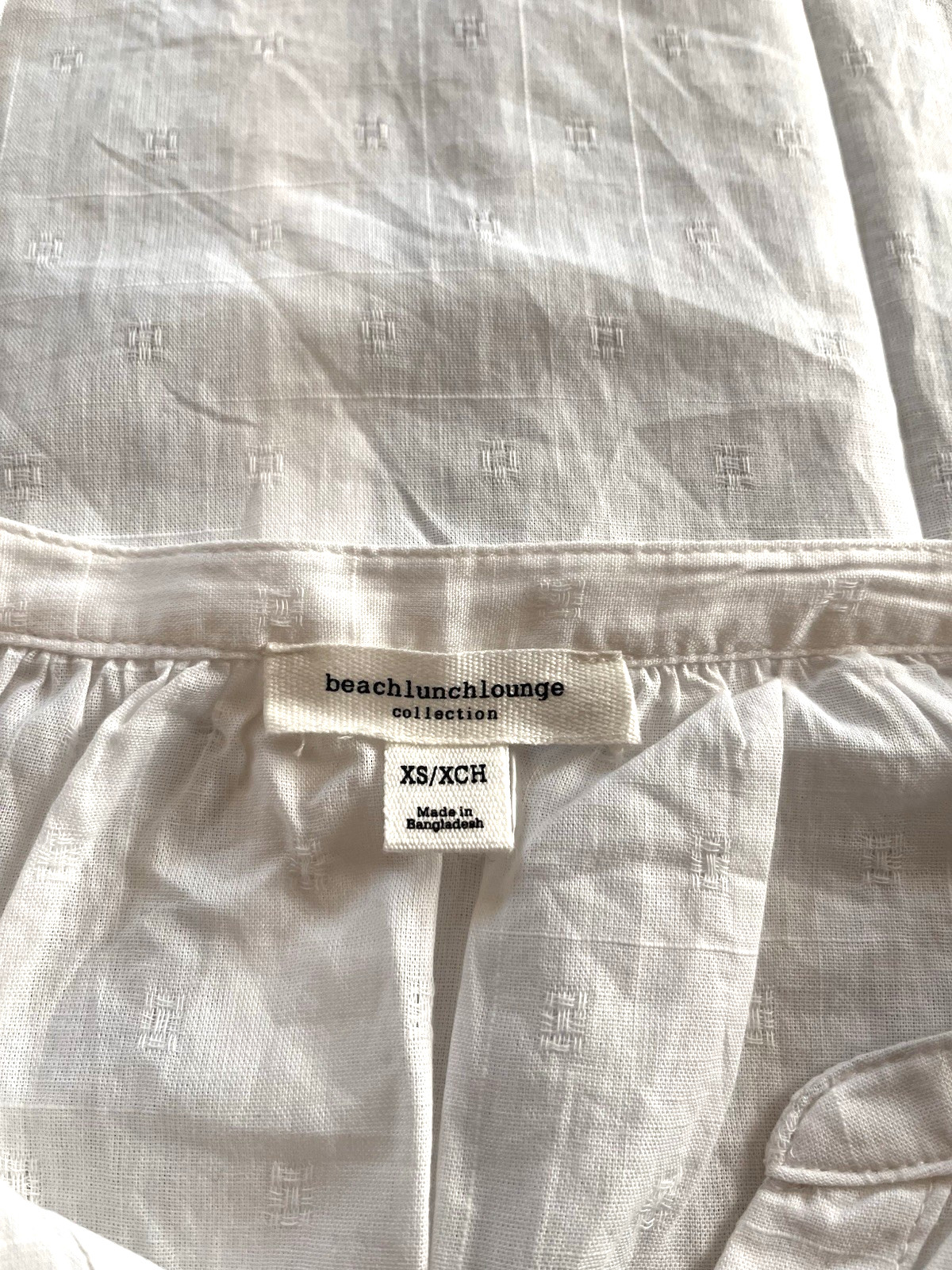 Beach Lunch Lounge Womens Button-Down Blouse NWT White XS 100% Cotton