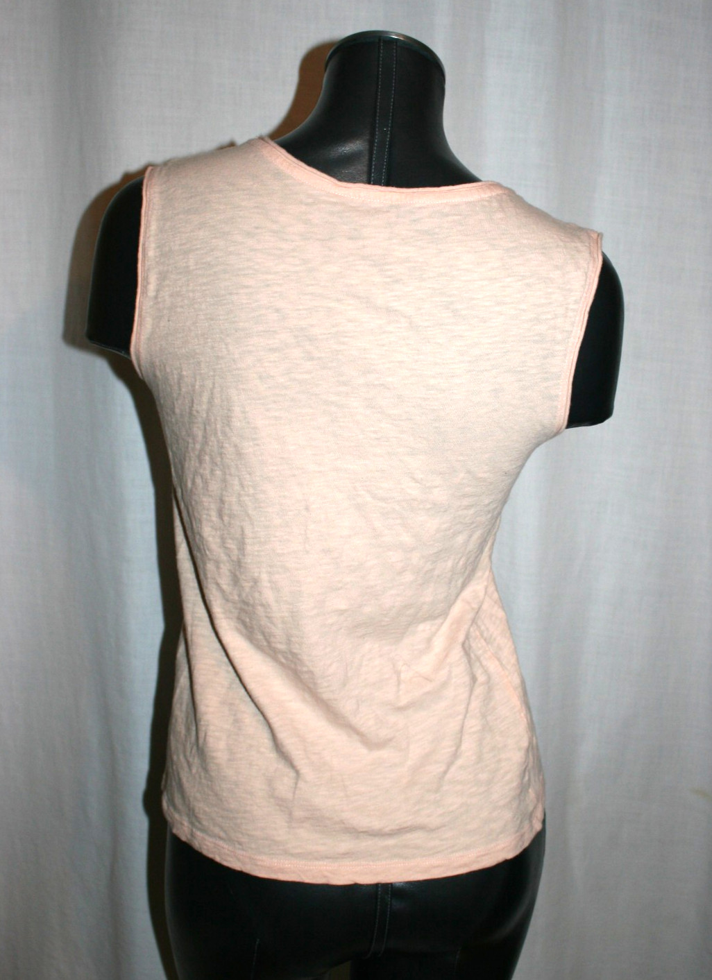 Womens 7 For All Mankind Embellished 100% Cotton Tank Top Peach Small