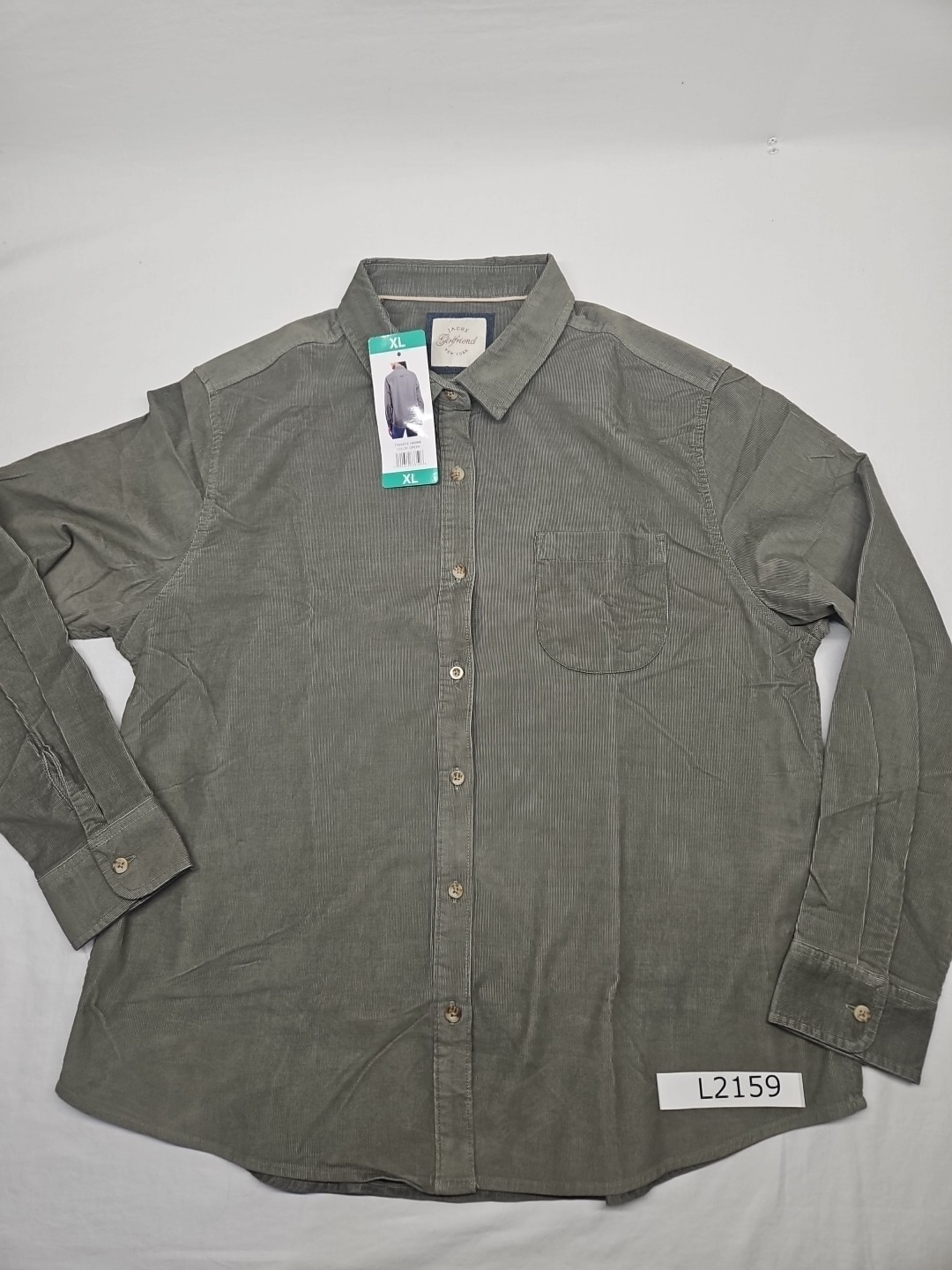 NWT Jachs Girlfriend XL Super Soft Green Flannel Shirt Button Up