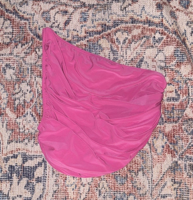 Norma Kamali Diana One Shoulder Cropped Top In Orchid Pink SZ S EUC