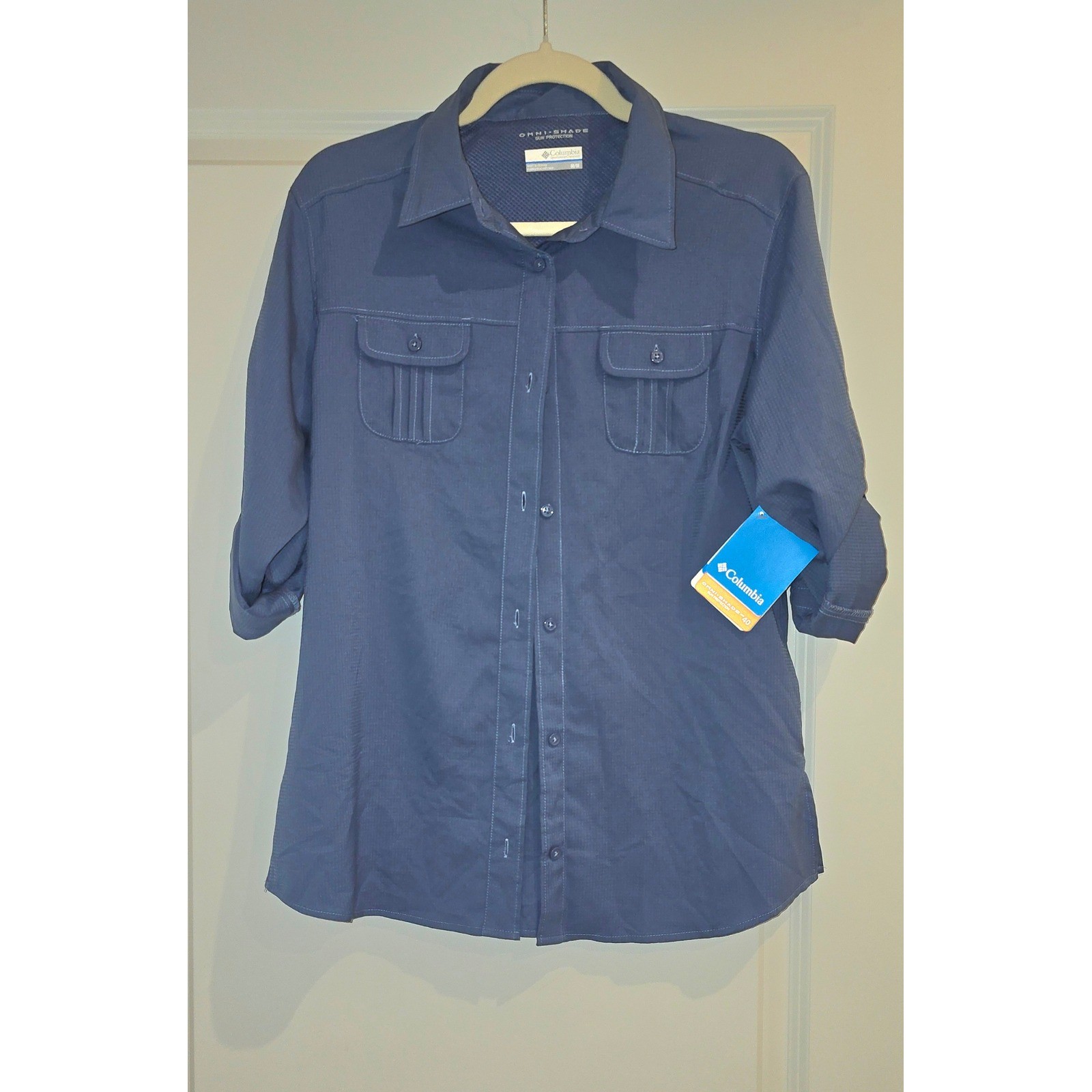 Columbia Sun Goddess III Long Sleeve Shirt Blue Omni-Shade UPF 40 XL1082-508