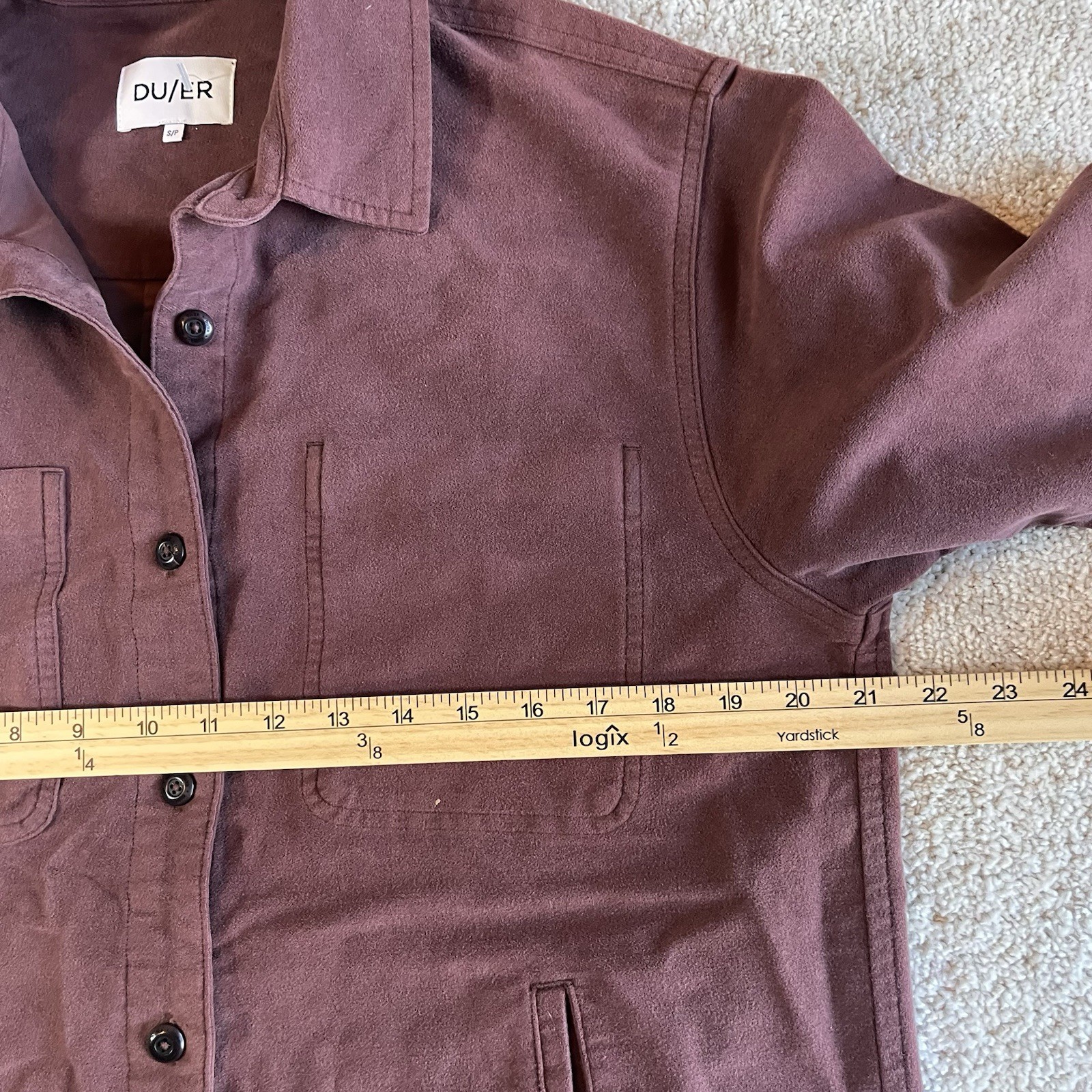 DU/ER Moleskin Black Button-down Shirt Women’s Small