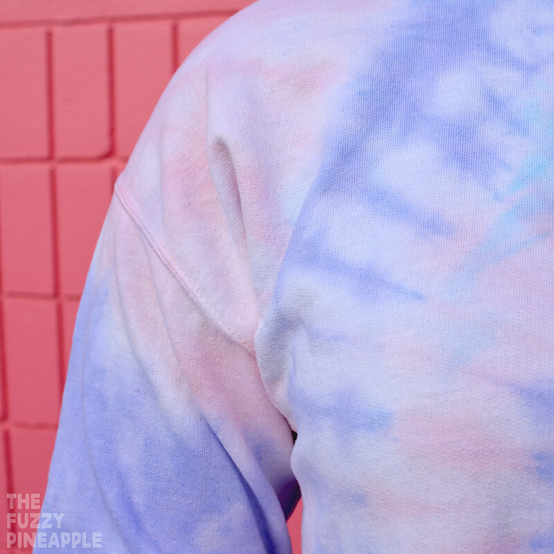 Pastel Pink Purple Tie Dye Swirl Crew Sweatshirt S M L XL 2XL 3XL 4XL 5XL Plus