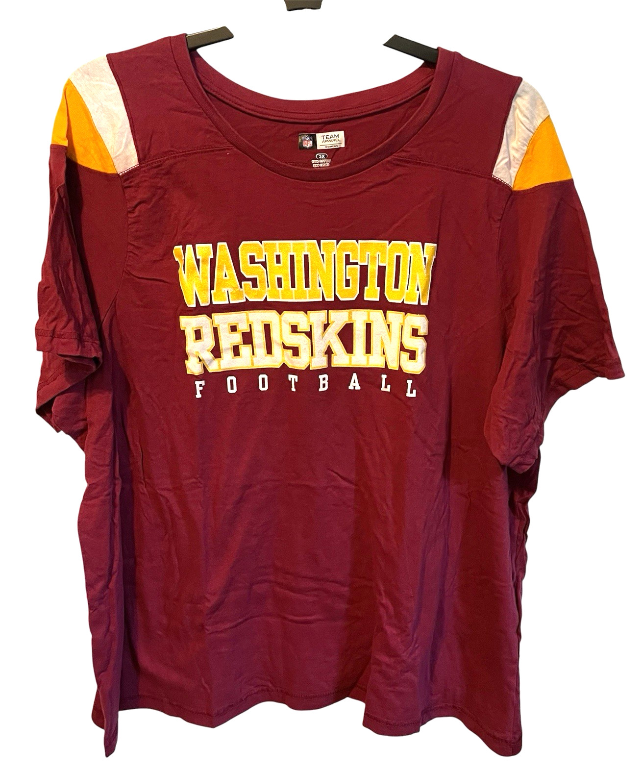 Washington Redskins NFL Team Apparel Womens Plus Size T-Shirt 3X Top Football