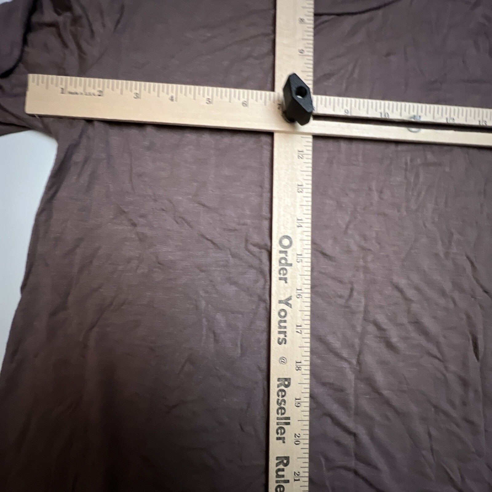 Azules T-Shirt Women’s Long Sleeve Crew Neck Brown Rayon Spandex Large