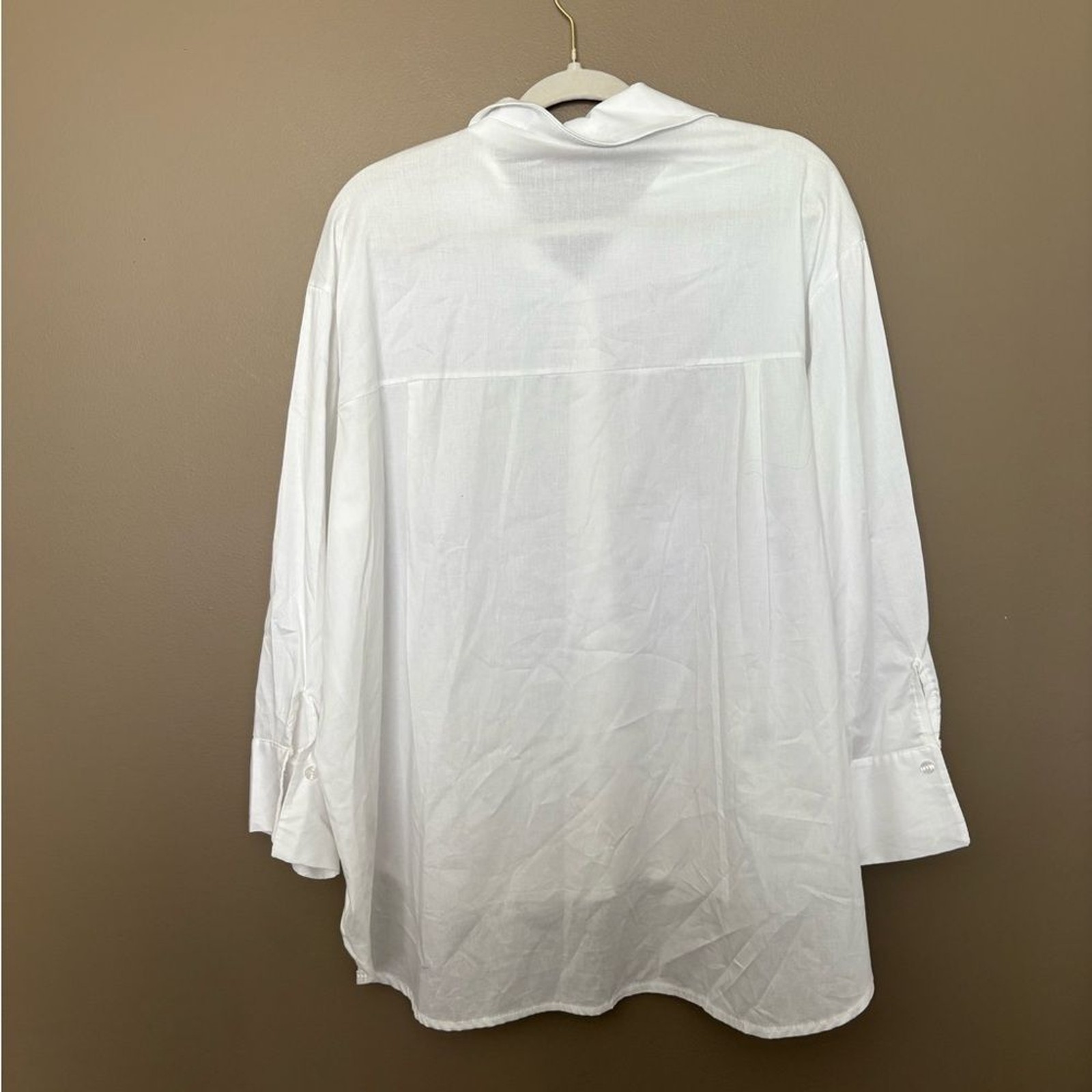 NWOT Made in Italy Love Sparkle Button Down Dress Shirt Womens XL Cotton