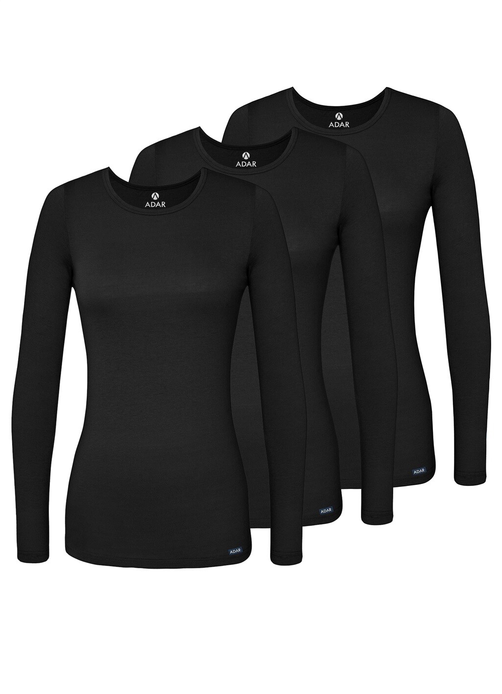 Adar Underscrubs for Women 3 Pack – Long Sleeve Underscrub Comfort Tee