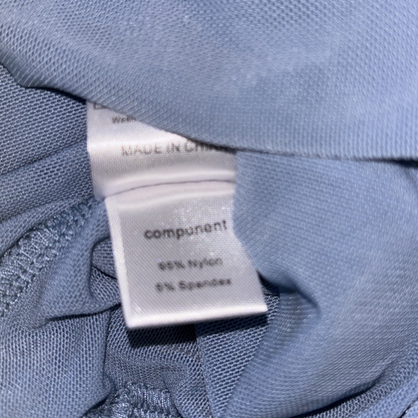 Timeson Blouse Blue Sheer Long Sleeve Large Pleated Banded Bottom Business