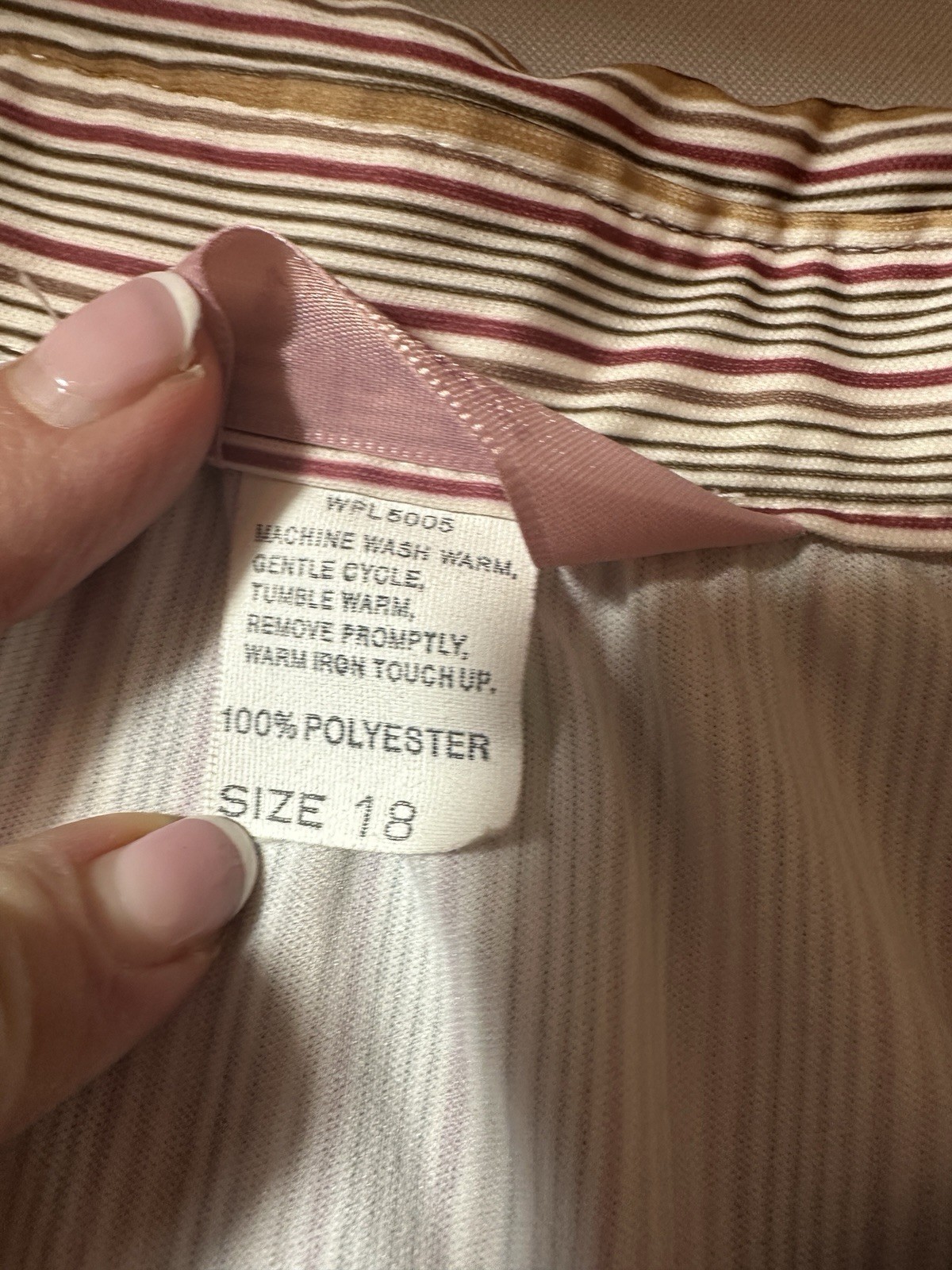 Jack Winter Knitsport Vintage Button Up Collard earth tones Stripes 18
