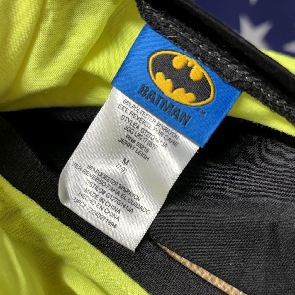 BATMAN juniors tank top M sleeveless 7 9 neon graphic DC Comics superhero NWT