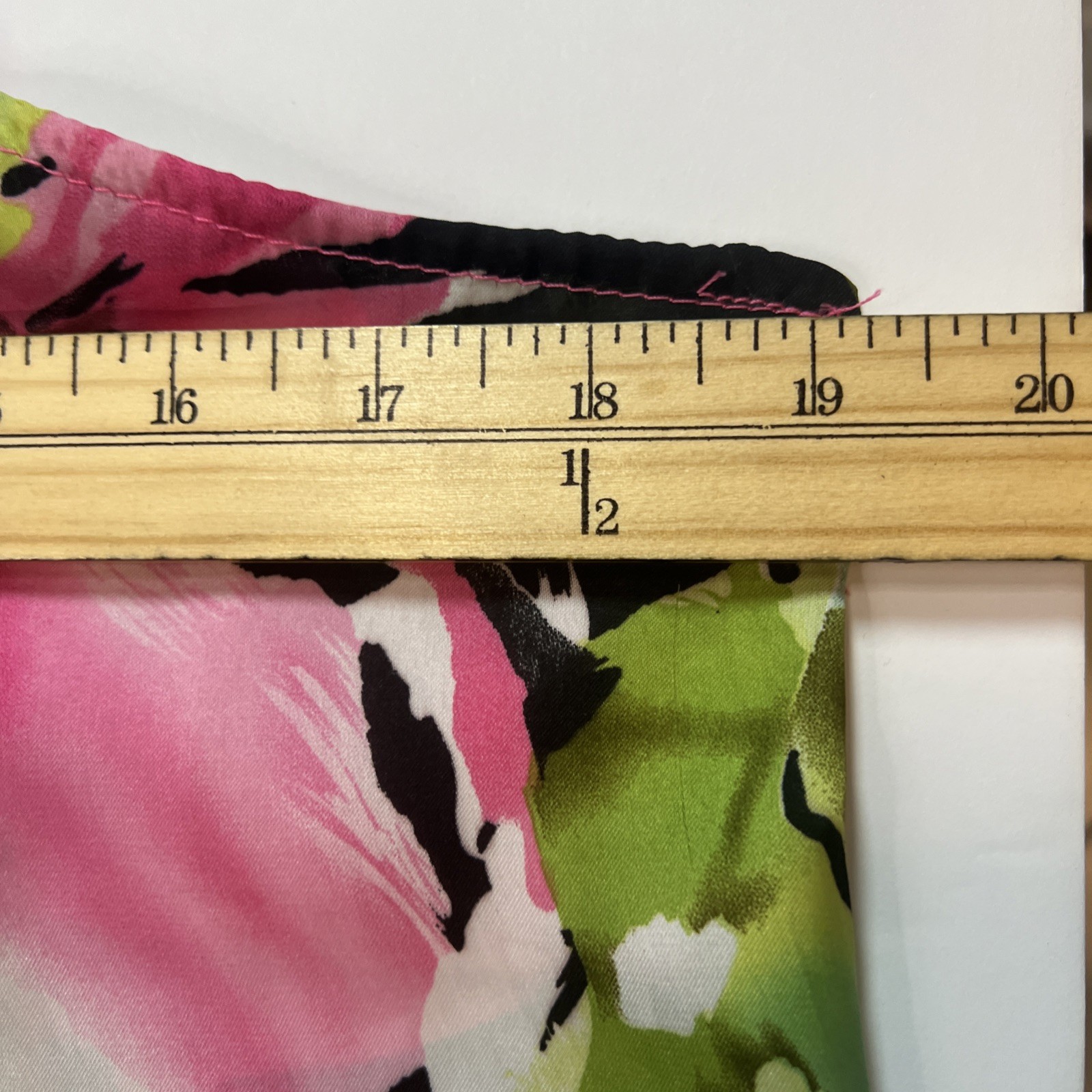 Sioni Tropic Floral Sleeveless Tunic Top Asymmetric Black-Pink-Green Size Medium
