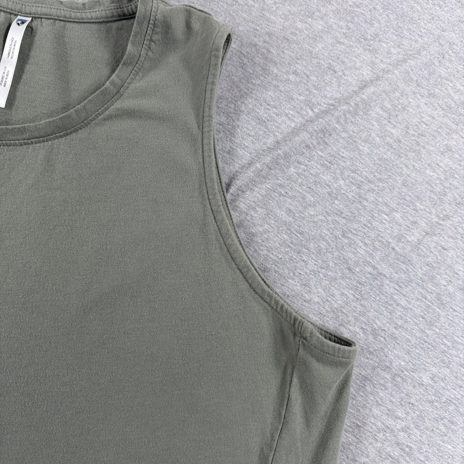 Kuhl Curved Hem Bravada Tank Top Womens XL Green 8487 Cotton