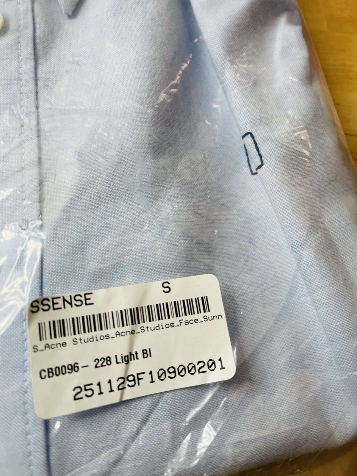 Acne Studios Acne Studios Blue Button-Up Shirt Size Small Unisex