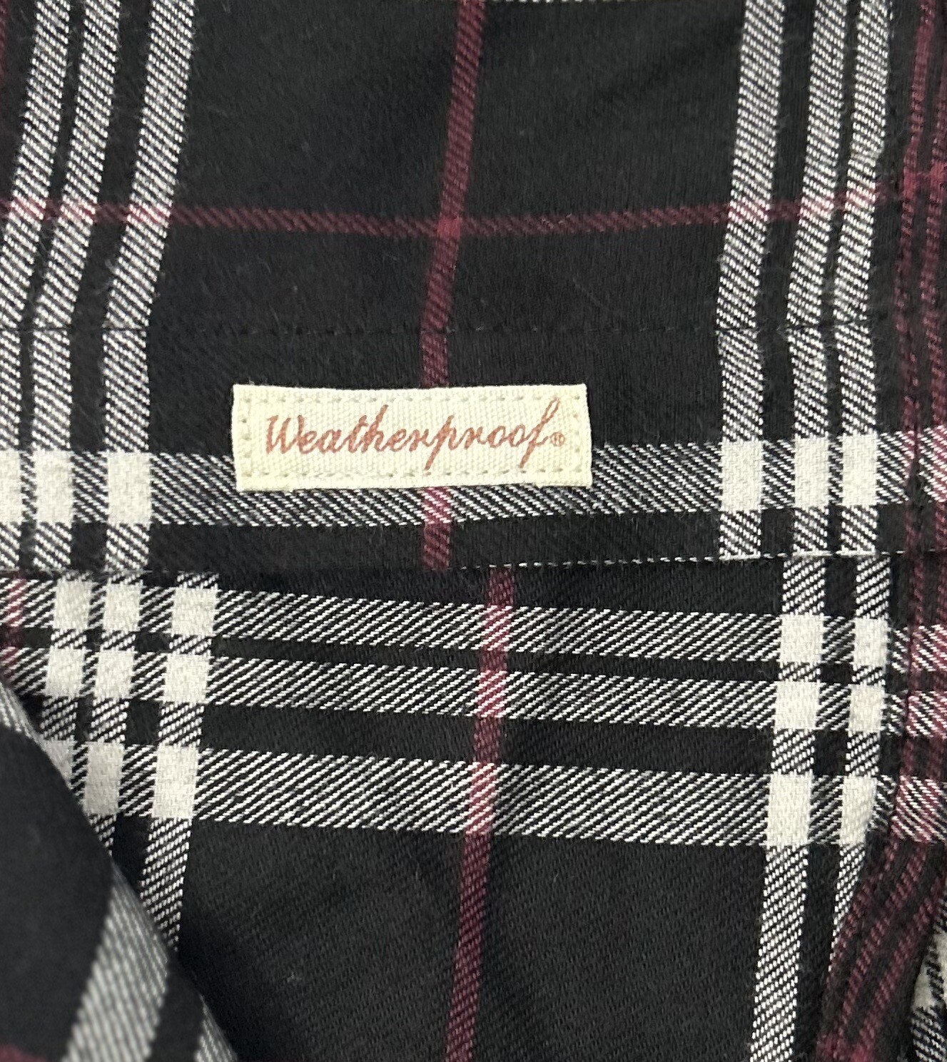 Weatherproof Vintage Women’s Flannel Shirt. Black, Small, Button-Down, Stretch.