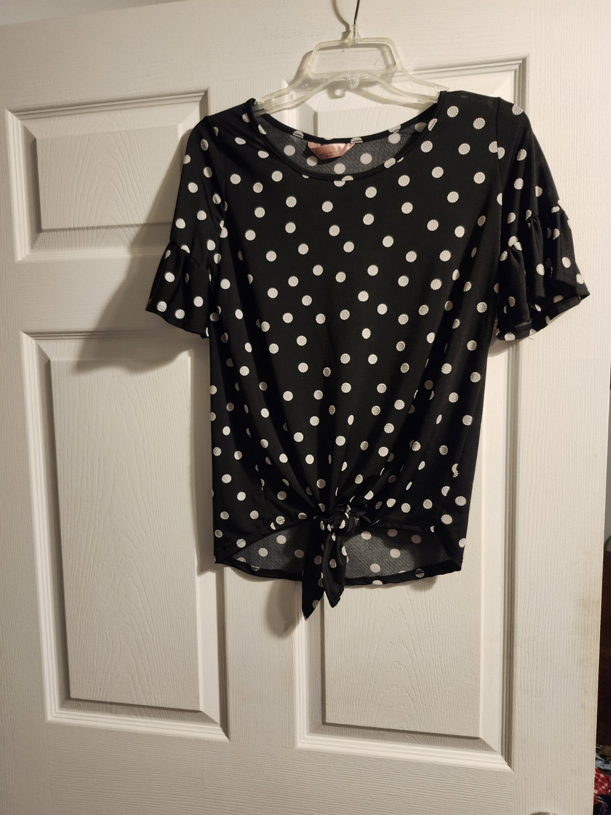 Amana Black Poka Dot Blouse