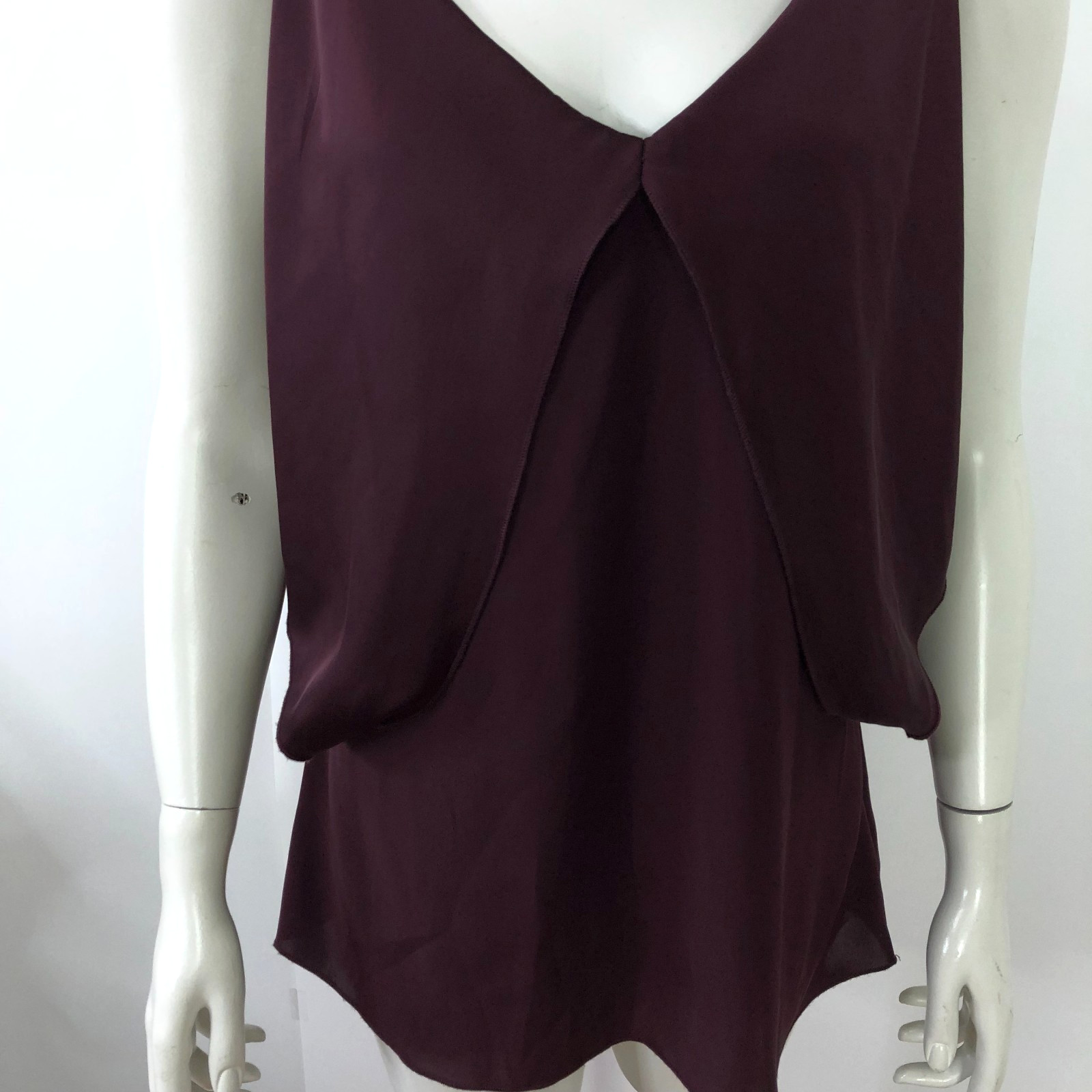 Bailey 44 Small Womens Layered Tiered Pullover Button Top Blouse Red MINT HRJ