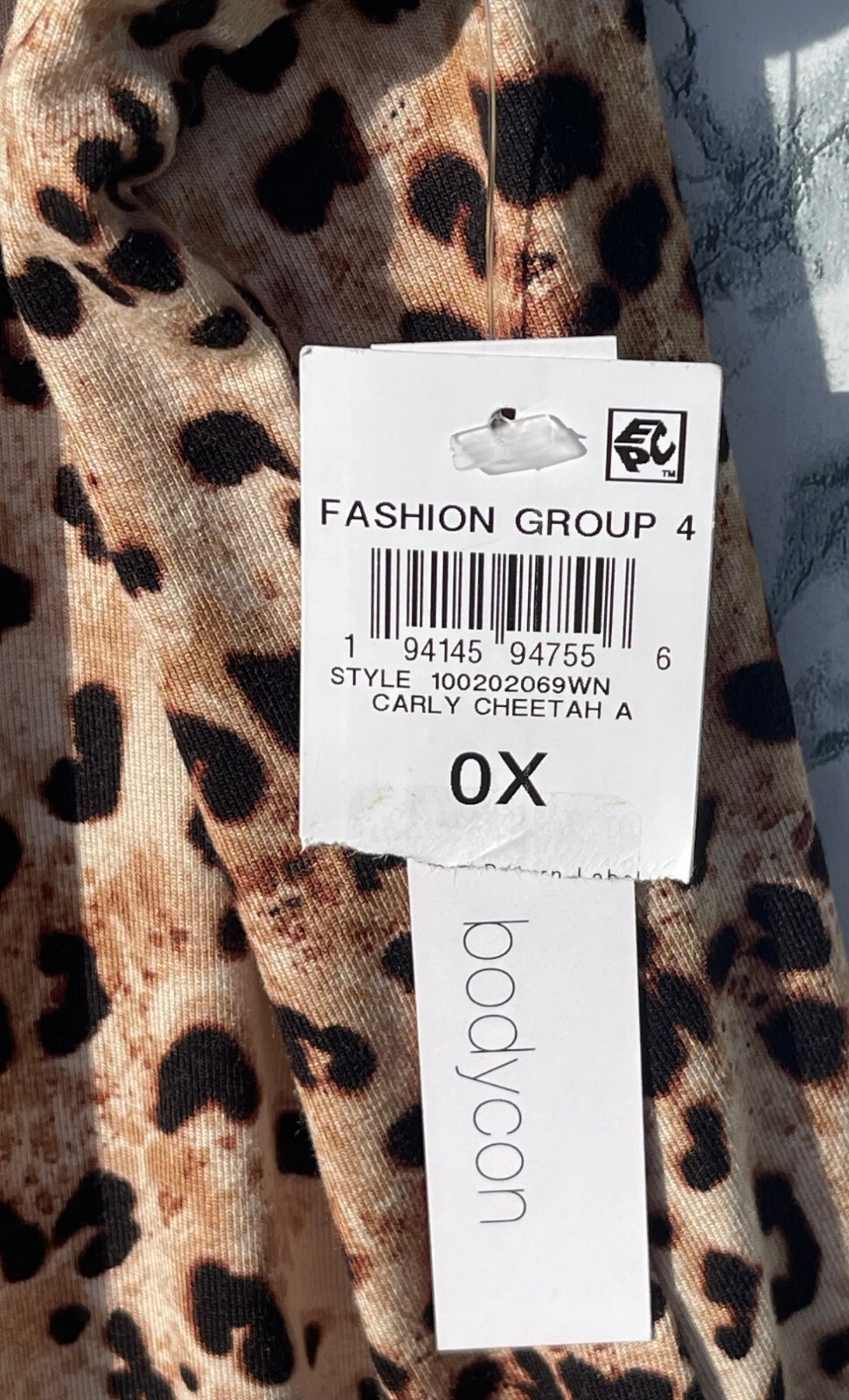 Bar III Cheetah Print Sleeveless Top 0X self lined front body only