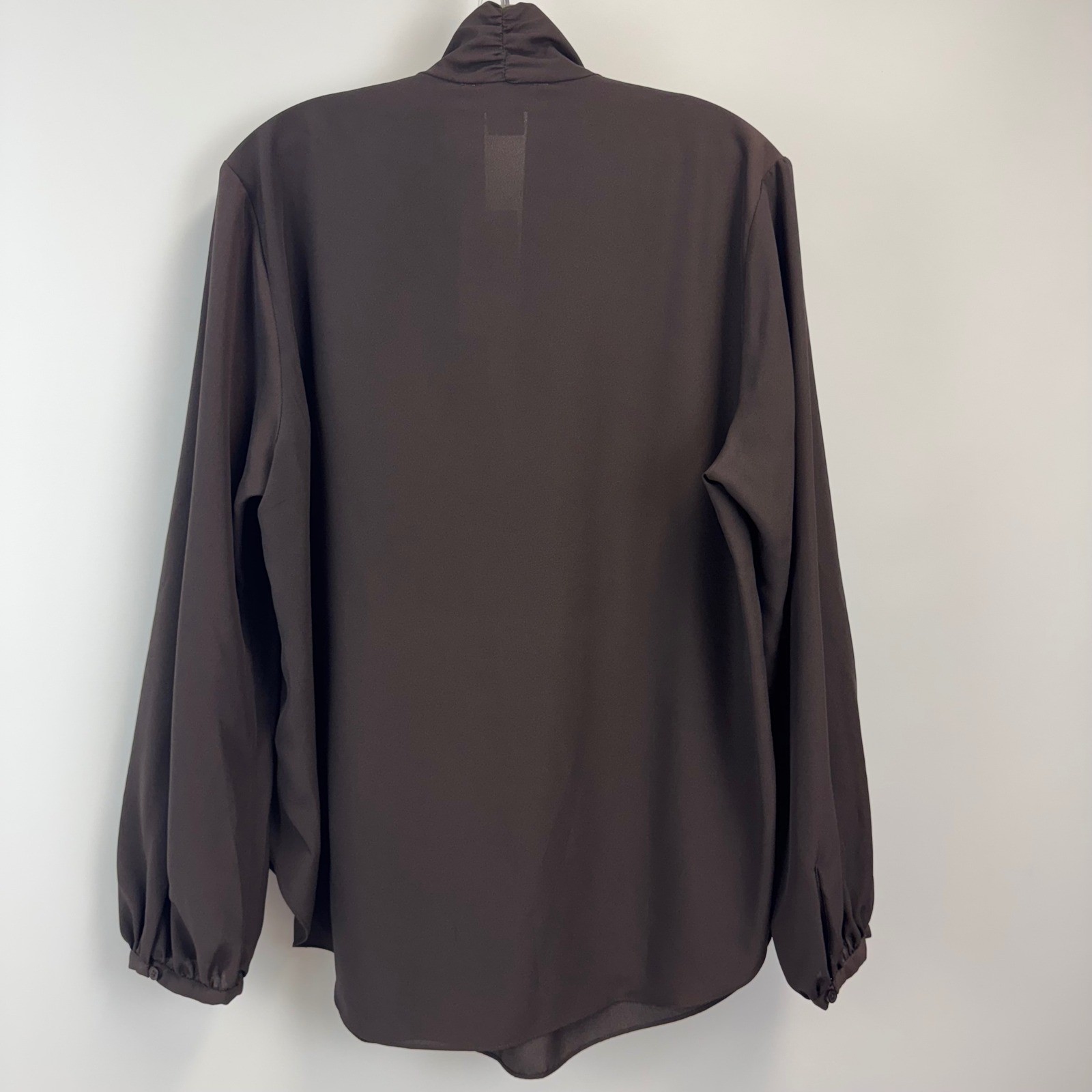 Michael Michael Kors Womens Chocolate Brown Shawl Collar Blouse 1X NWT