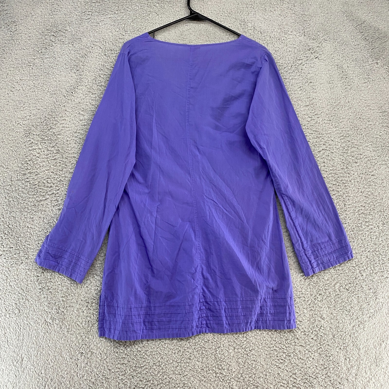 Patagonia Tunic Top Womens 8 Guadalupe Organic Cotton Lawn Purple Popover