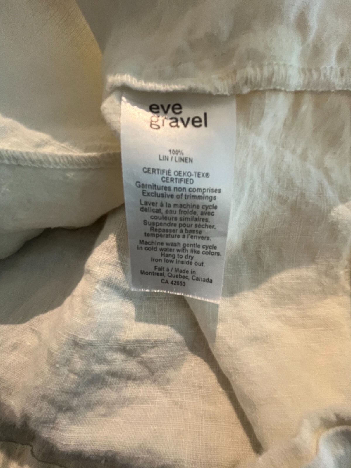 Eve Gravel Linen Boxy Button Up Crop White Top ~ XS