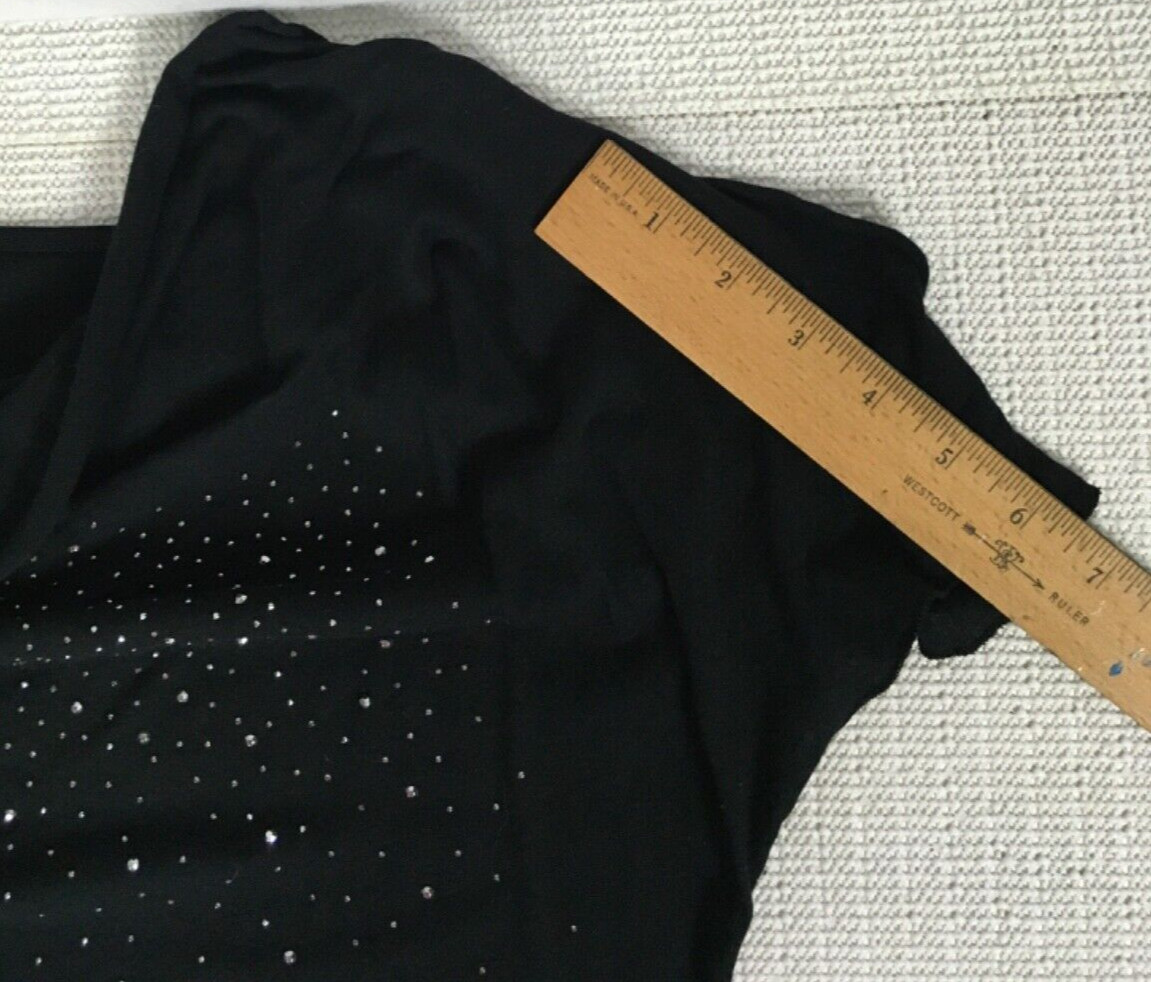 Express Womens Top Size SP Black Sequins Front Short Sleeves Elastic Waist