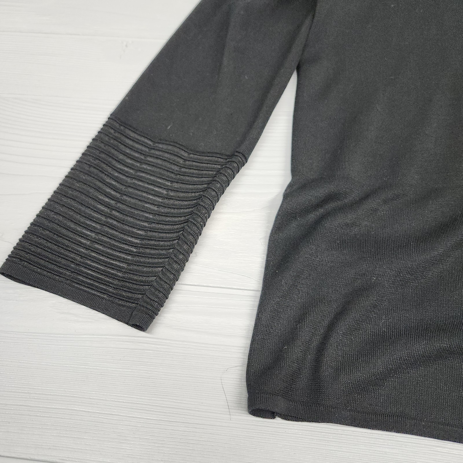 Ming Wang Black Long Sleeve Blouse Womens Size Medium