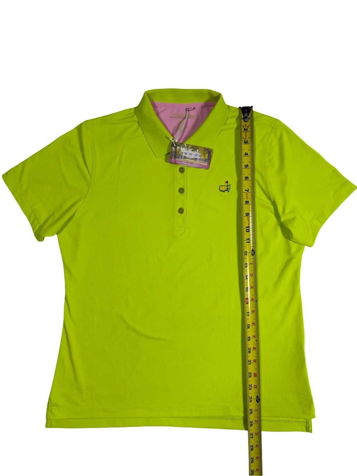 Magnolia Lane Masters Tech Golf Polo Women XL Neon Green Performance Stretch NEW