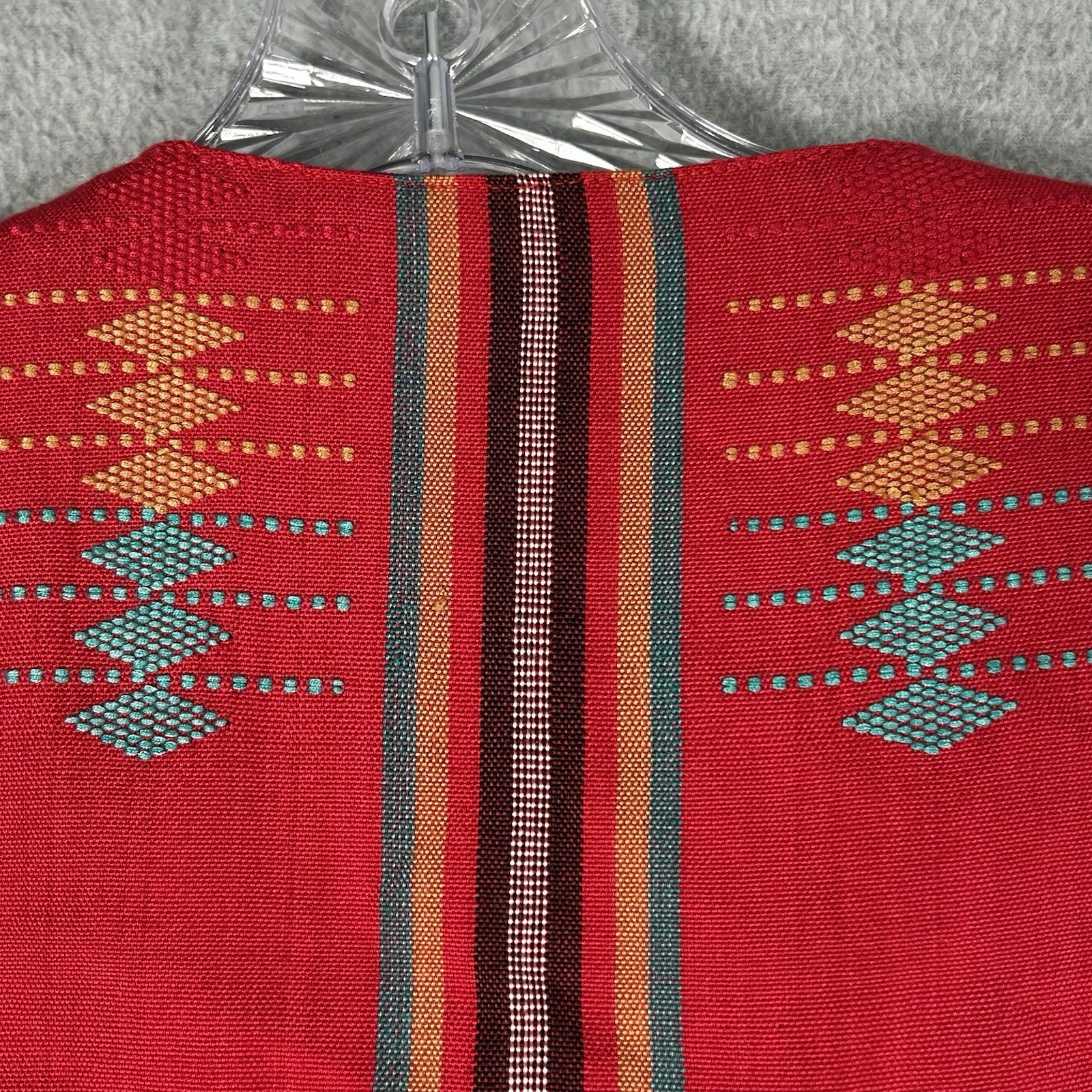 VTG 90s Raiment Fashions Sleeveless Vest Fringe Purple Embroidered Boho Festival