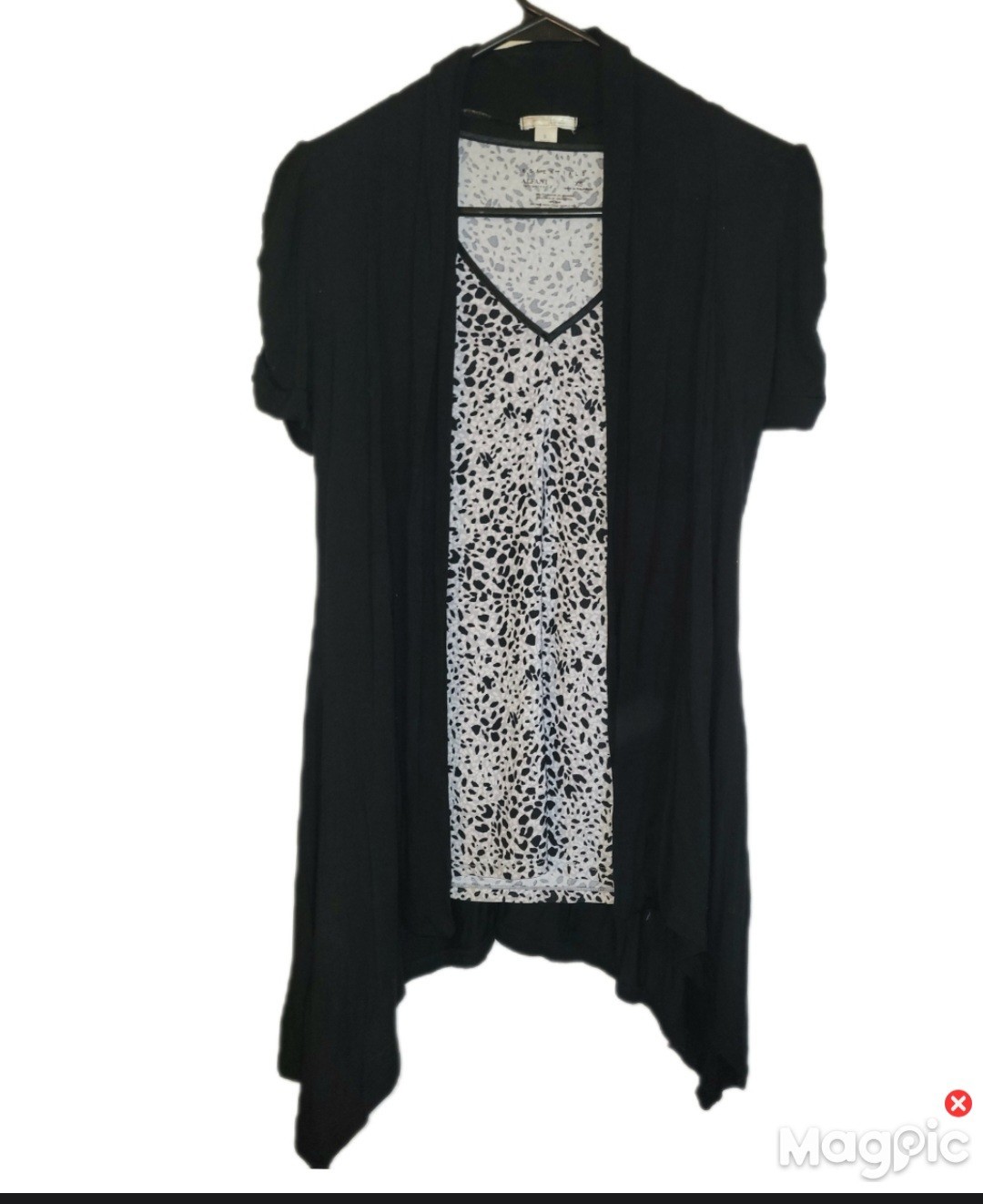 2 Piece Top And Waterfall Cardigan Set Casual Lounge Size XS/S Soft Knit
